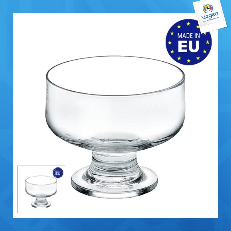 Coupe à glace de promoción en verre