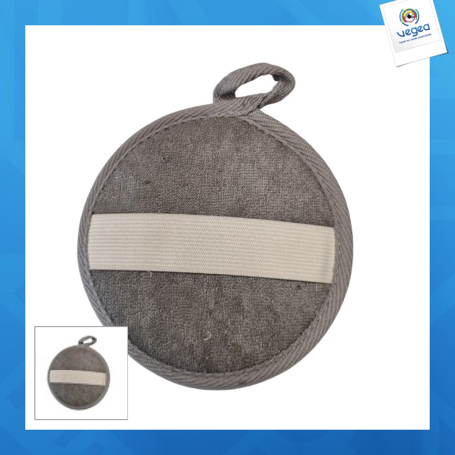 Coussin de bain en bambou et lin - charbon