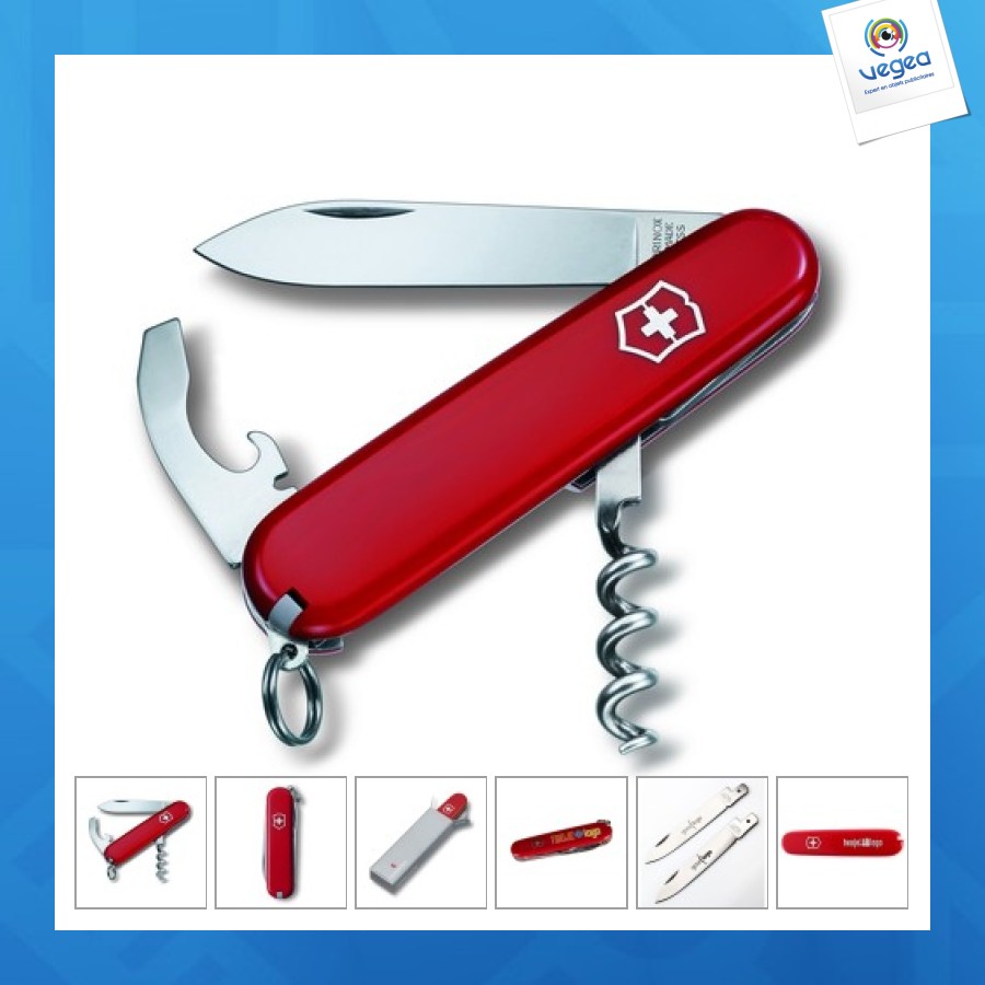 Couteau de poche personalizable victorinox waiter 84 mm
