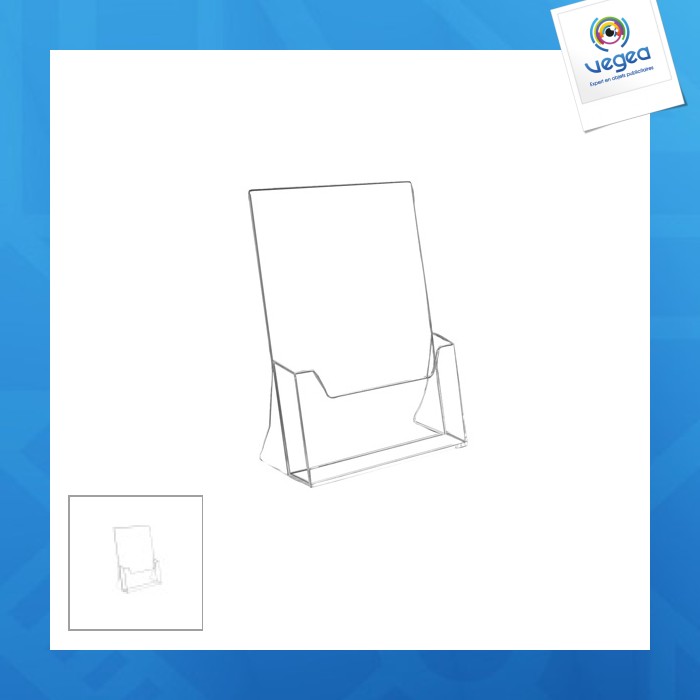 Cristal eco portafolletos de mostrador 1 x a4 (297x210 mm)