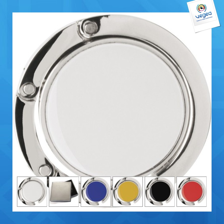 Crochet sac à main de table en métal