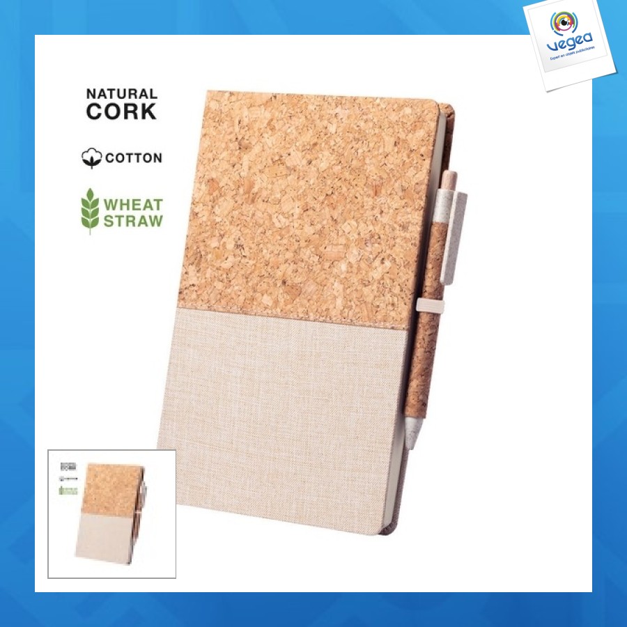 Cuaderno a5 ecológico con bolígrafo