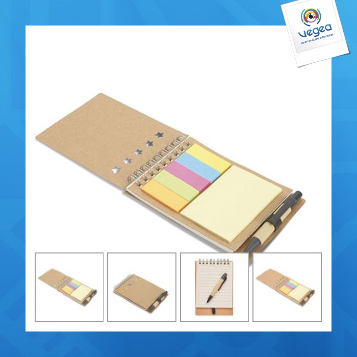Cuaderno con bolígrafo y páginas