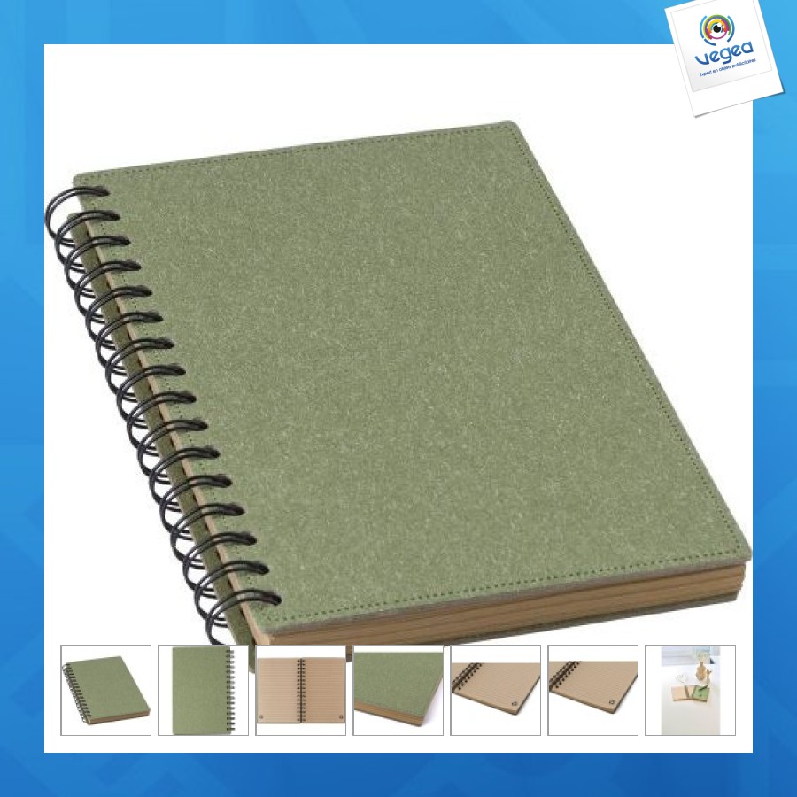 Cuaderno de espiral de material reciclado caleb