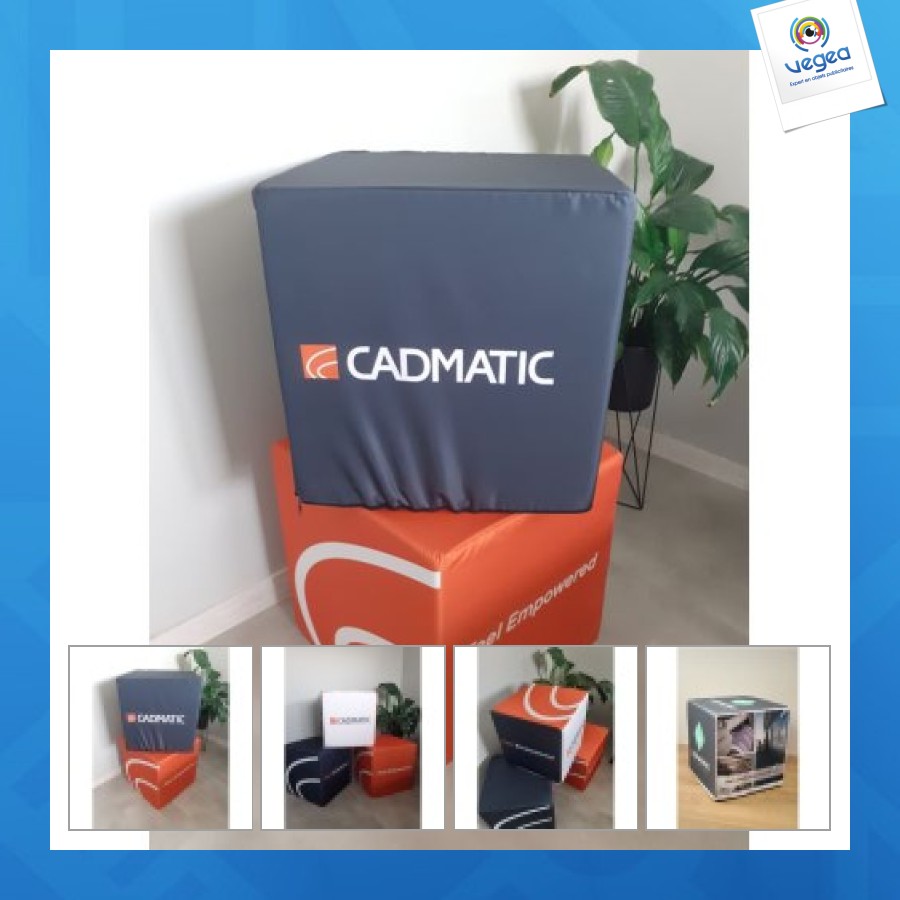 Cube personalizable évènementiel - 50x50cm