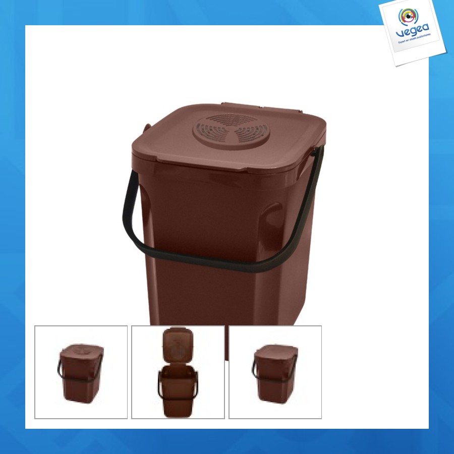 Cubo de basura orgánica activa de 10l