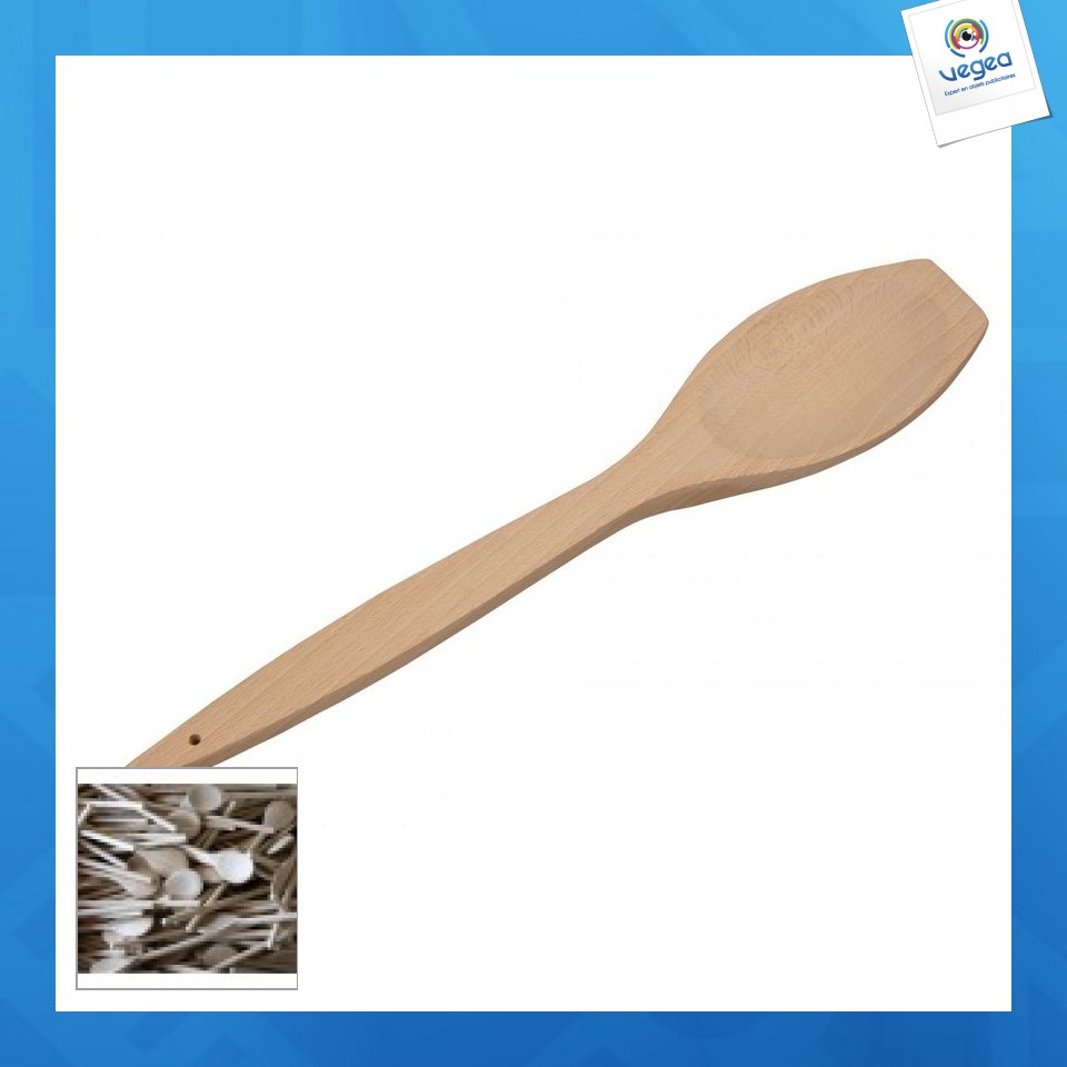 Cuchara plana de madera