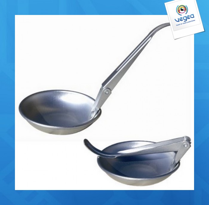 Cucharón de promoción de aluminio 20 cm (desplegado) x 4,9 cm - 11,6 cm (plegado) x 4,9 cm ø 9 cm