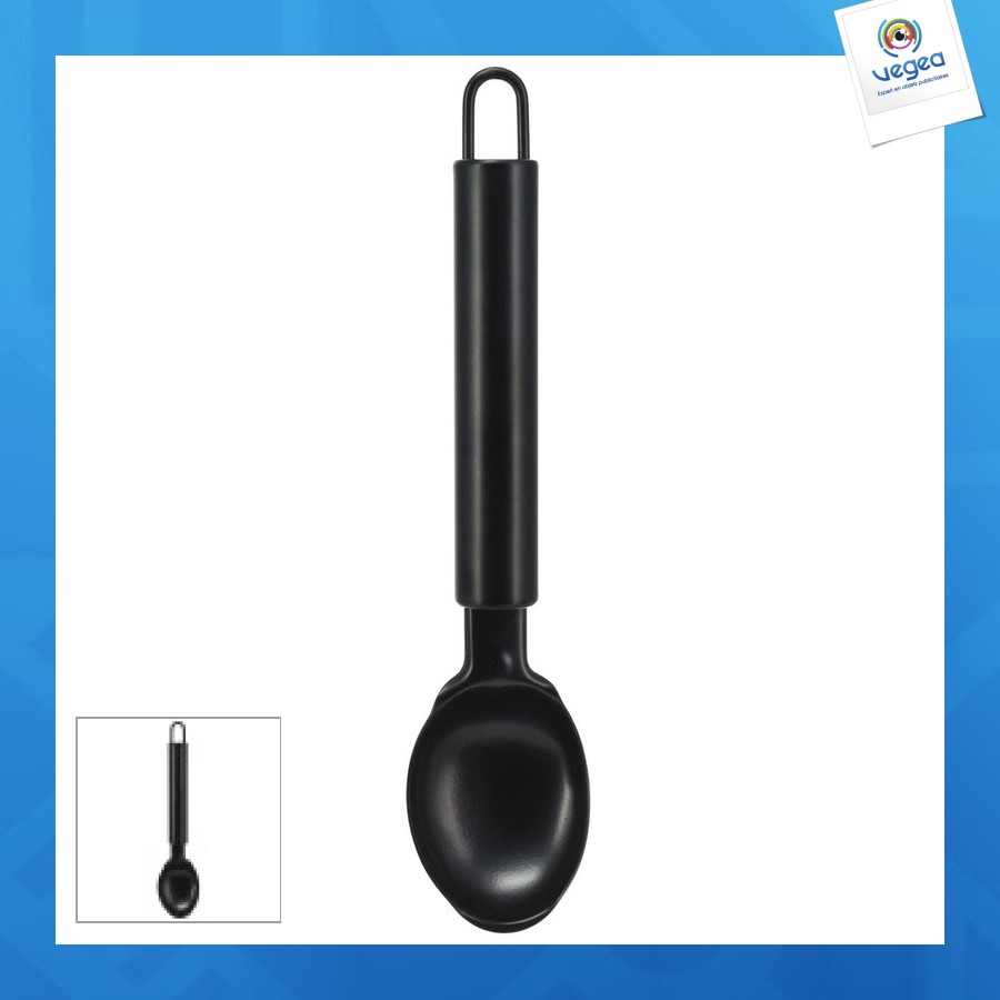 Cuillère à glace personalizable 19cm noir
