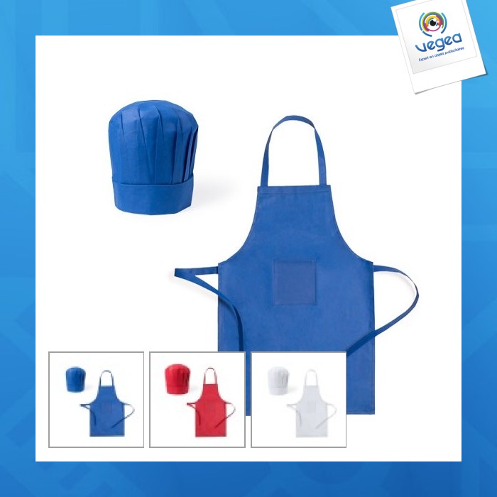 Delantal de promoción infantil con gorro