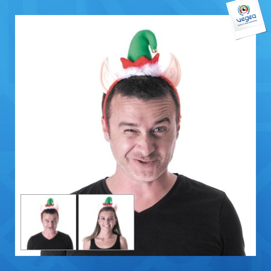 Diadema duende de navidad