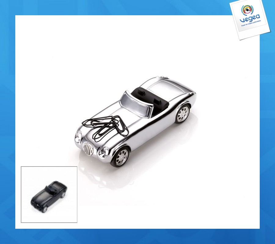 Dispensador de clips y pisapapeles para coches
