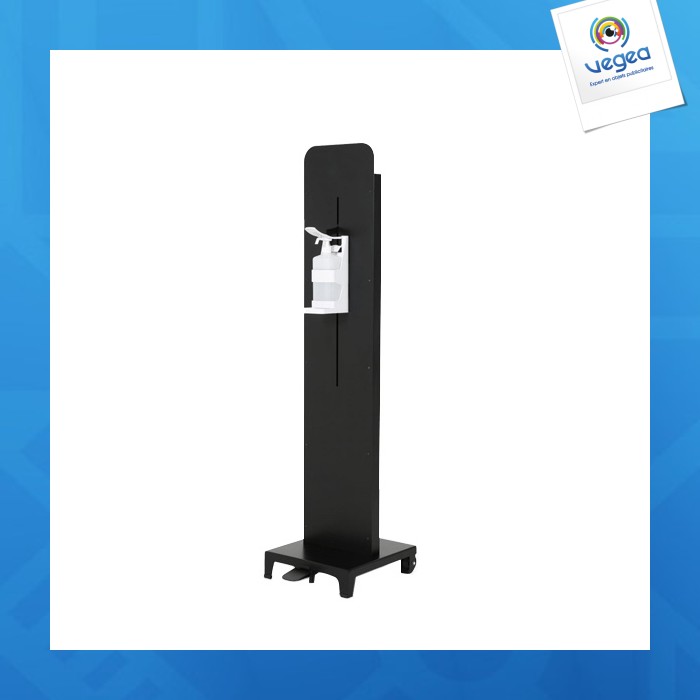 Dispensador de gel/pedal sobre soporte 150 cm bomba premium negro