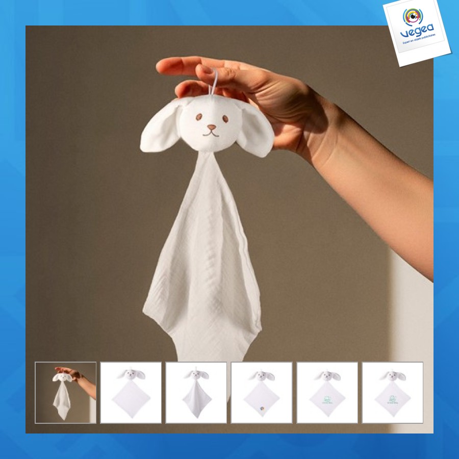 Doudou personalizable gaze de coton