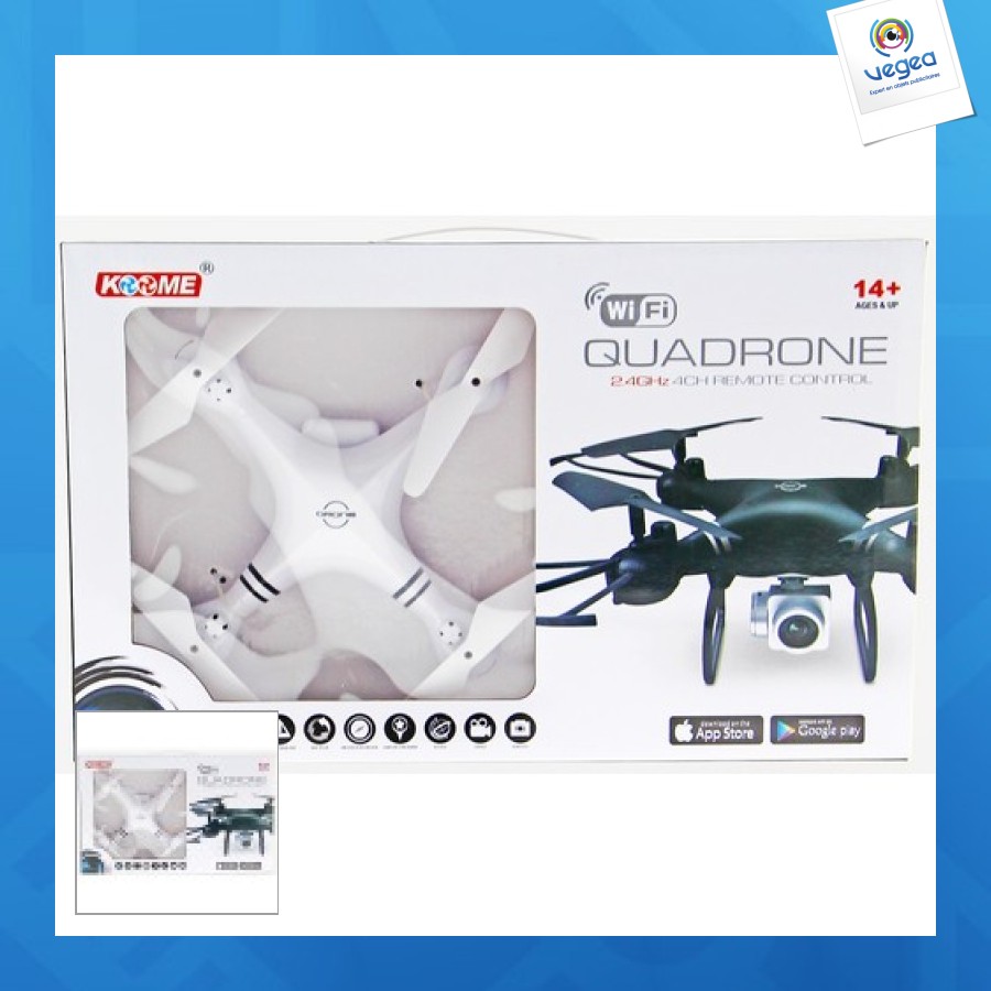Drone personalizable plegable de 4 hélices con cámara de 480¨p