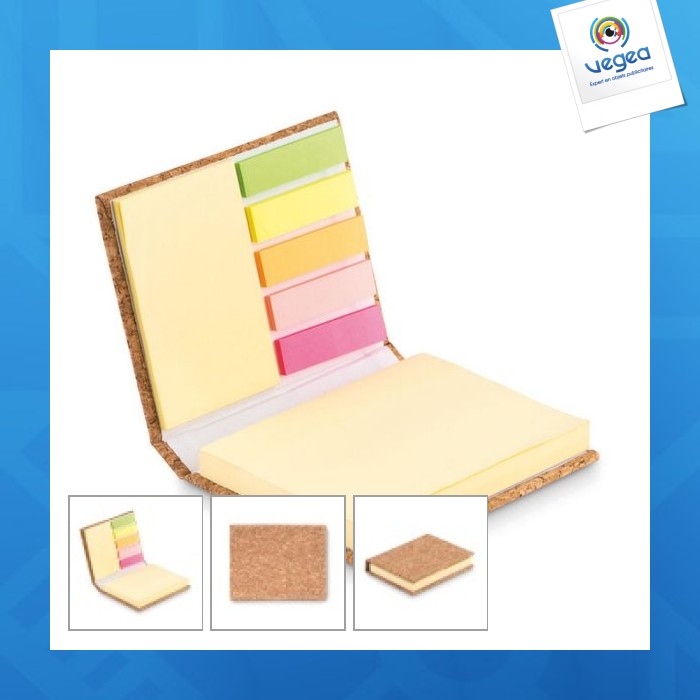 El bloc de notas de cork finish