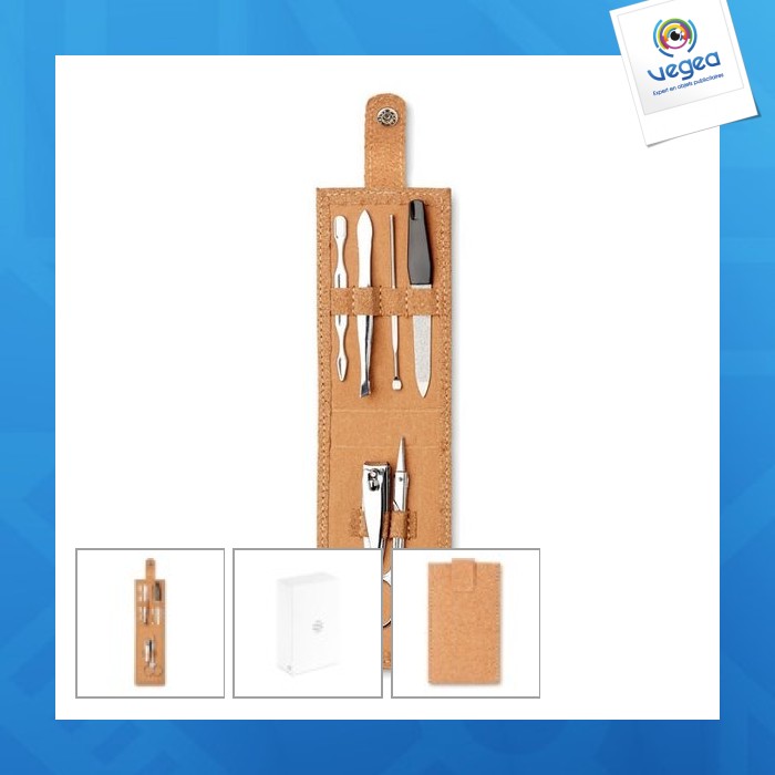 El juego de manicura de promoción con acabado de corcho El juego de manicura de promoción con acabado de corcho