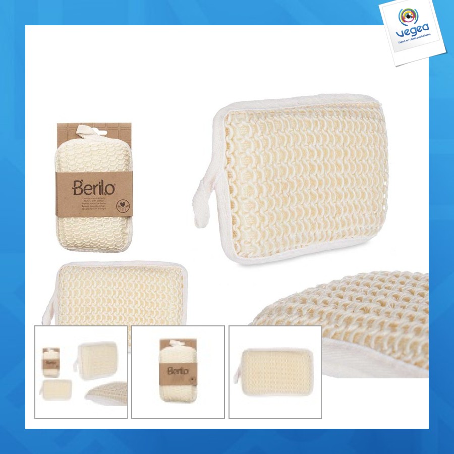 éponge naturelle tressée normale et fine