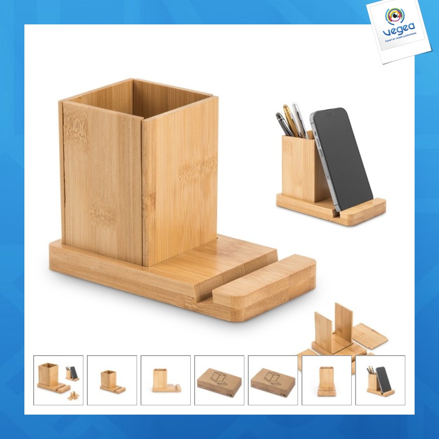 Erwin. juego de escritorio con soporte para móvil y taza