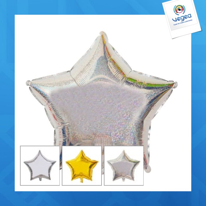 Estrella de plata bola de mylar