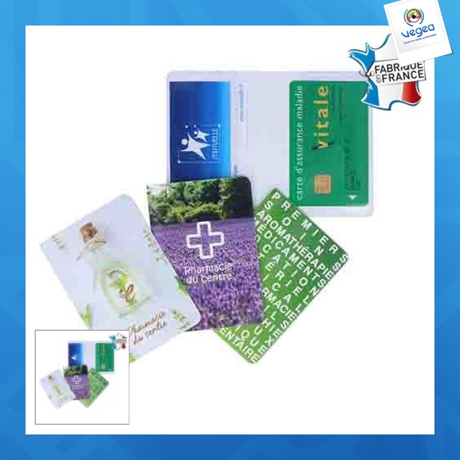 Estuche para 2 tarjetas vitale impresión en cuatricromía