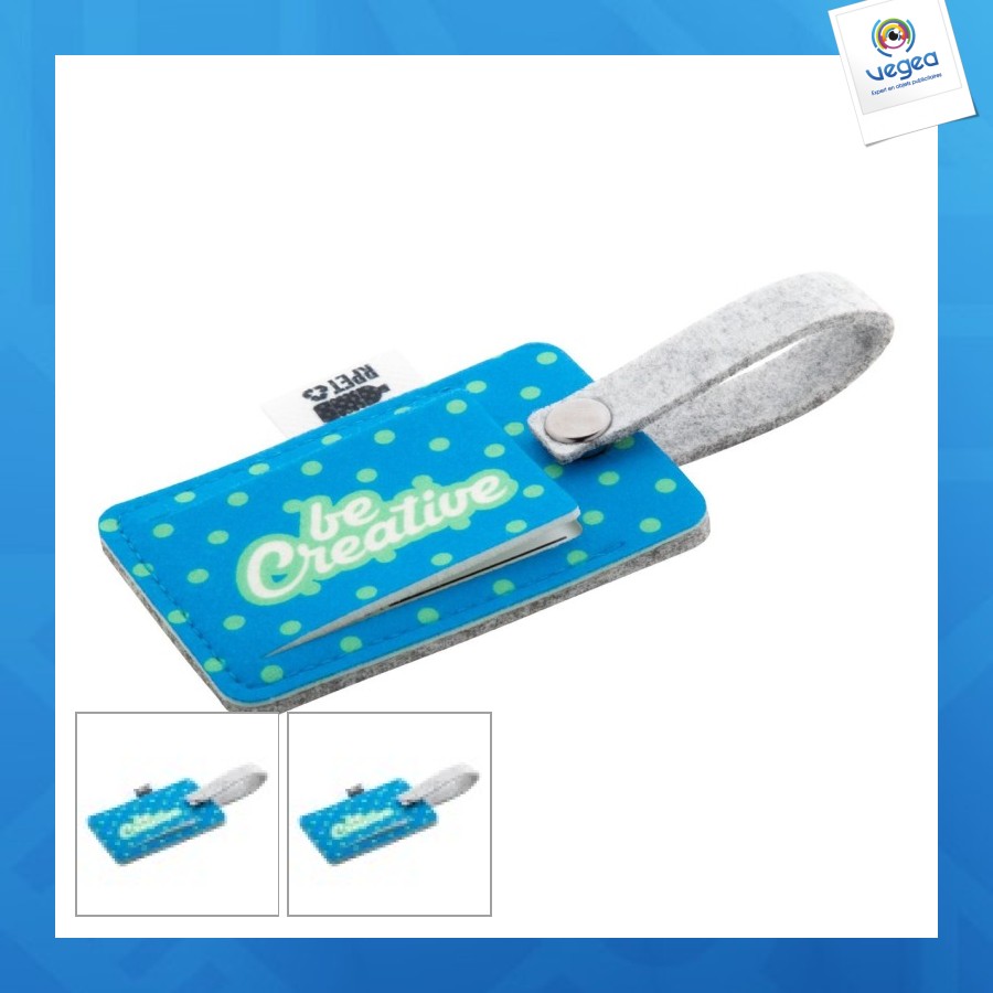 Etiqueta de equipaje de promoción creafelt tag de rpet personalizable