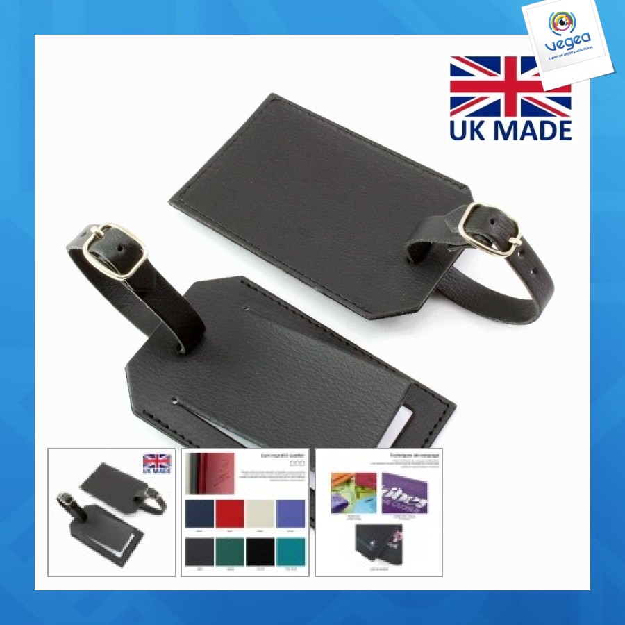 Etiqueta de equipaje personalizable con solapa