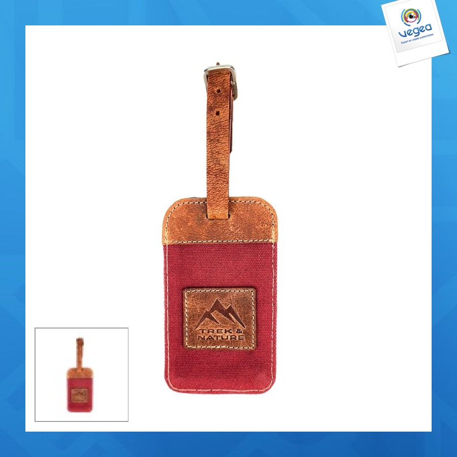 Etiquette de voyage cuir ana t n