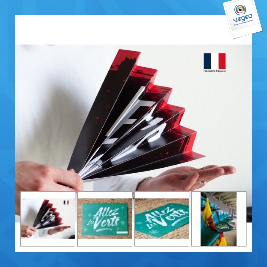 éventail personalizable de supporter en carton