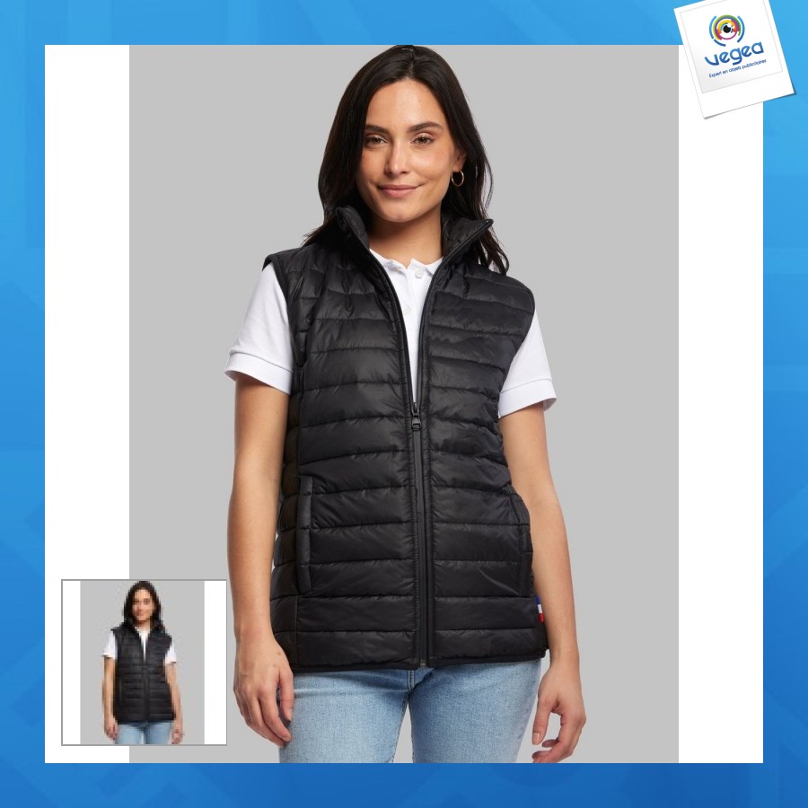 F chaqueta de plumón sin mangas made in france