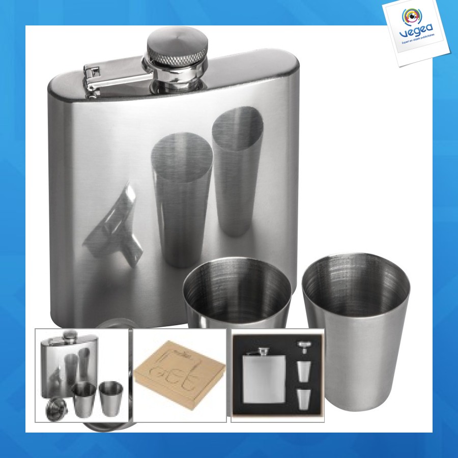 Flasque avec 2 gobelets