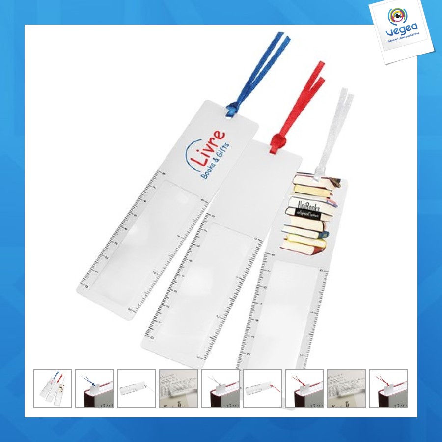 Formato de signo de lectura con lupa de promoción