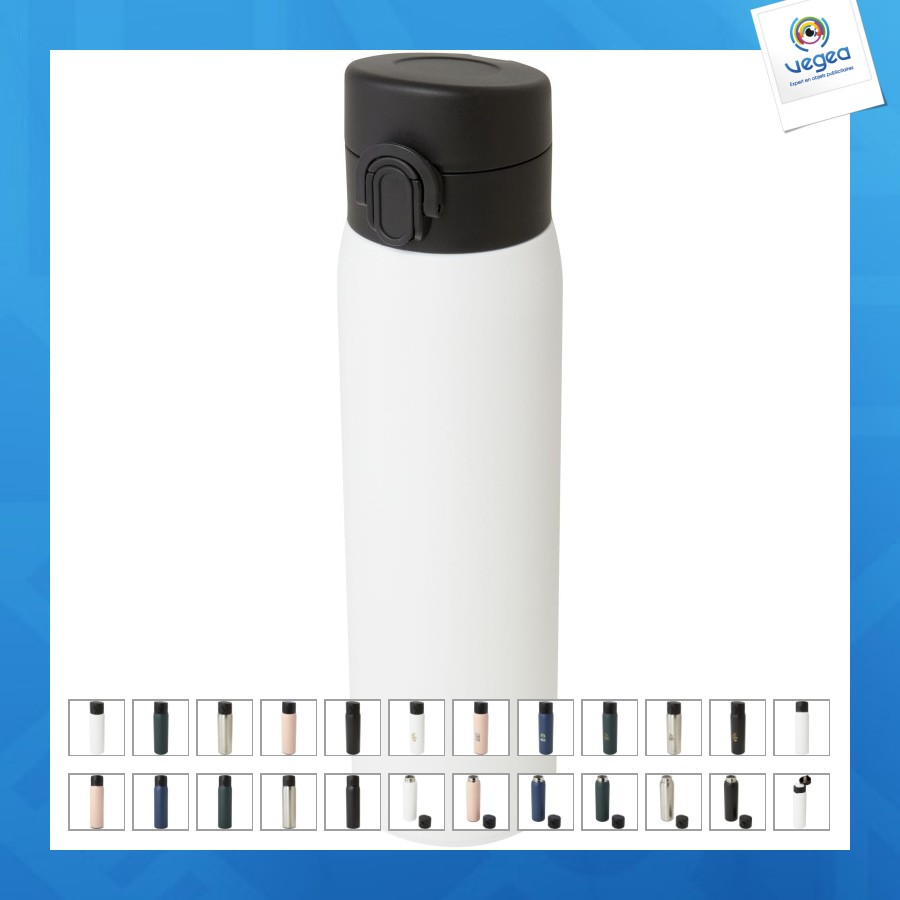 Frasco isotérmico sika 450 ml de acero inoxidable reciclado con certificado rcs