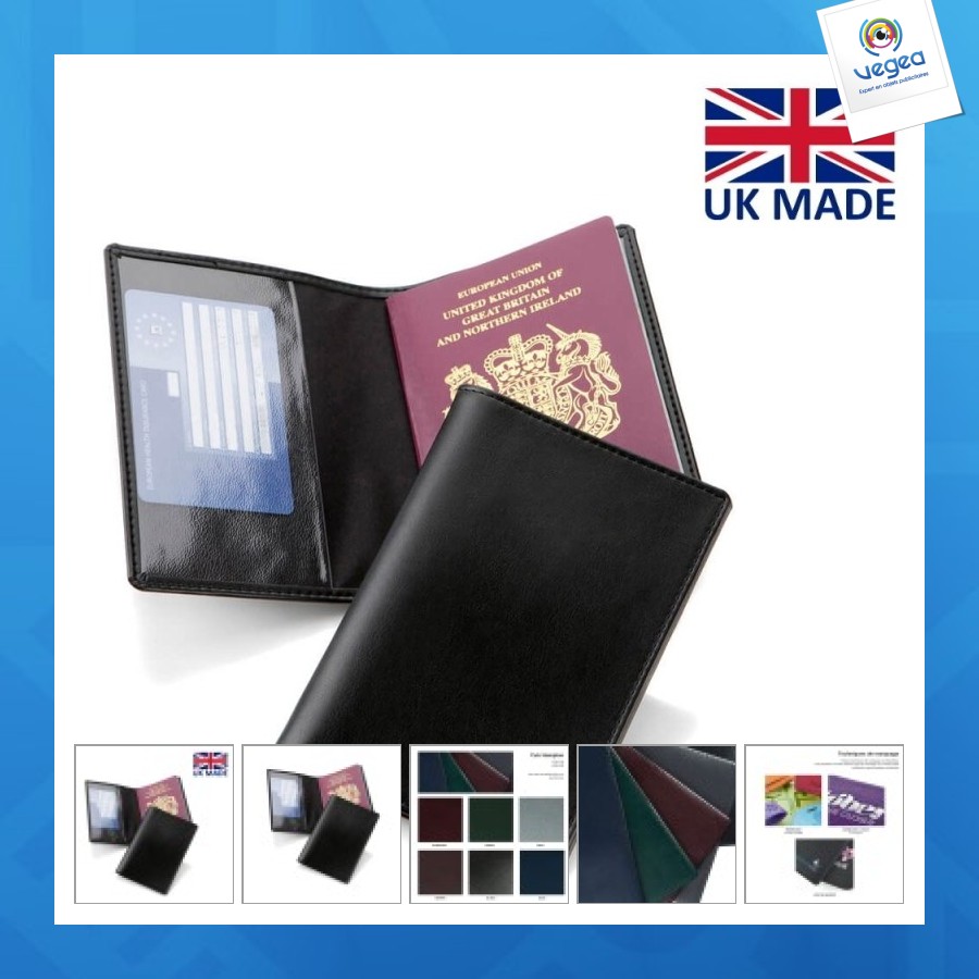 Funda de pasaporte de cuero