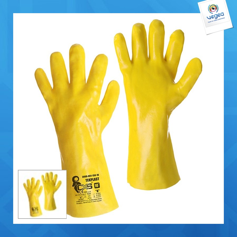 Gants personalizables de protection chimique cxs