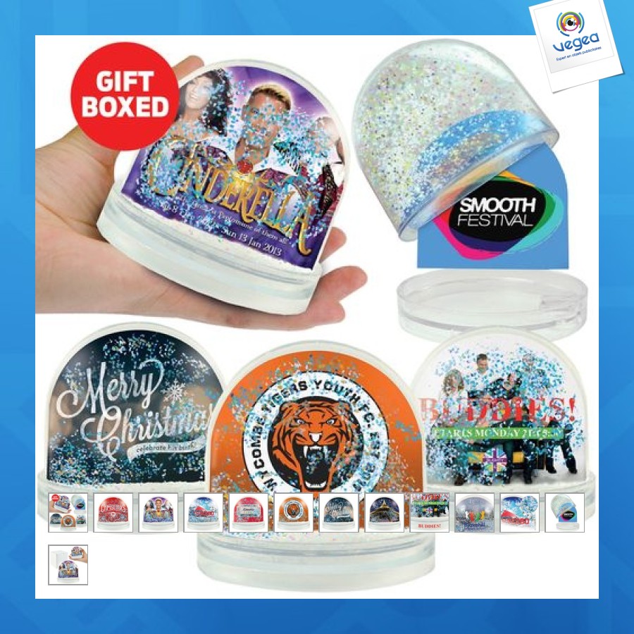 Globo de nieve personalizable brillante
