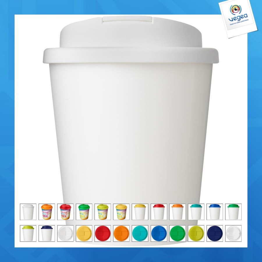 Gobelet personalizable avec isolation brite-americano espresso eco de 250 ml et anti-déversement