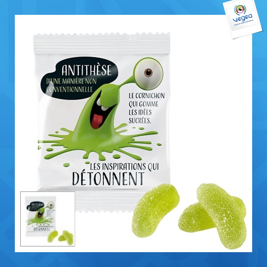 Gommes de fruits aux cornichons vegan