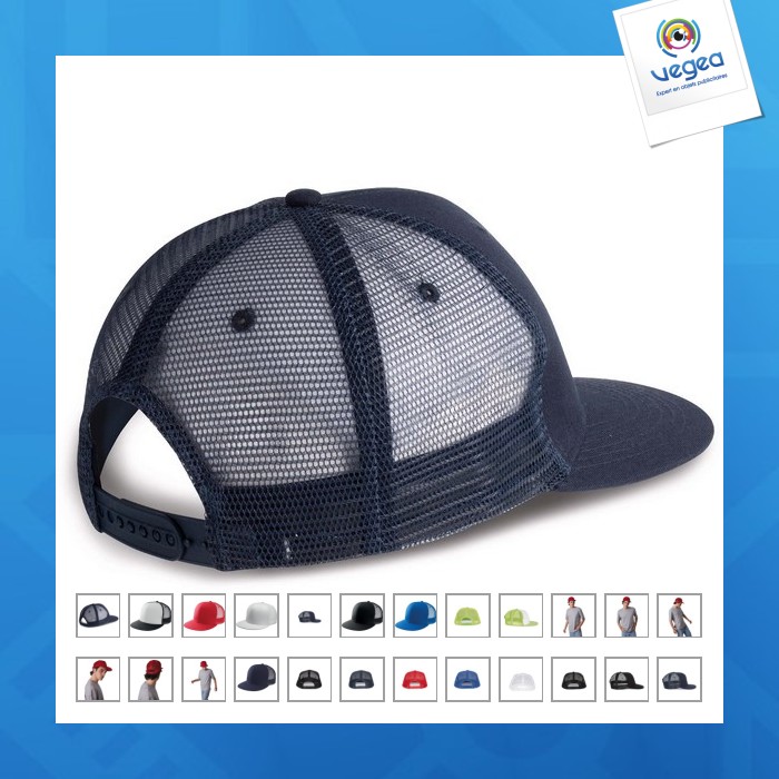 Gorra de camionero / visor hexagonal plano