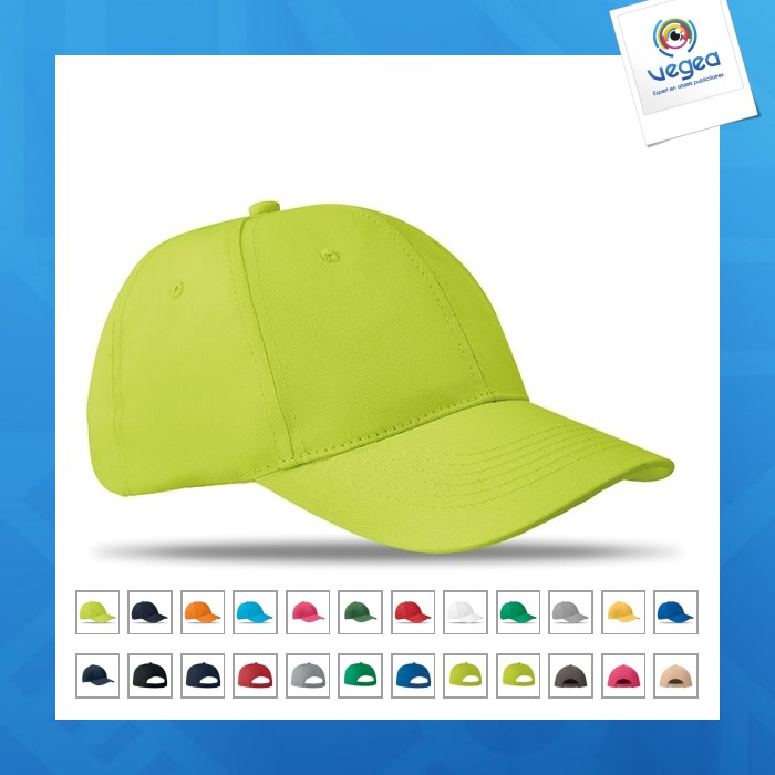 Gorra hexagonal de algodón ligero
