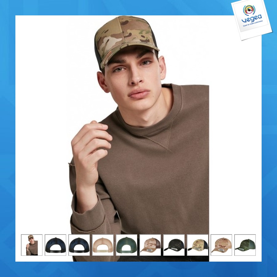 Gorra retro multicam trucker