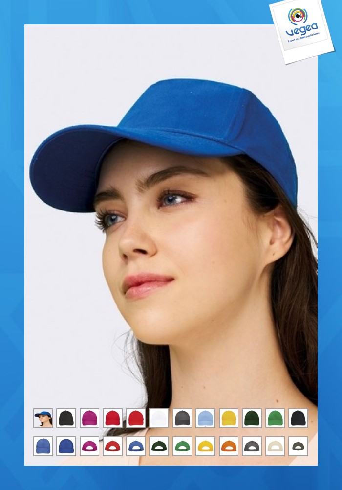 Gorra solar ligera de 5 paneles