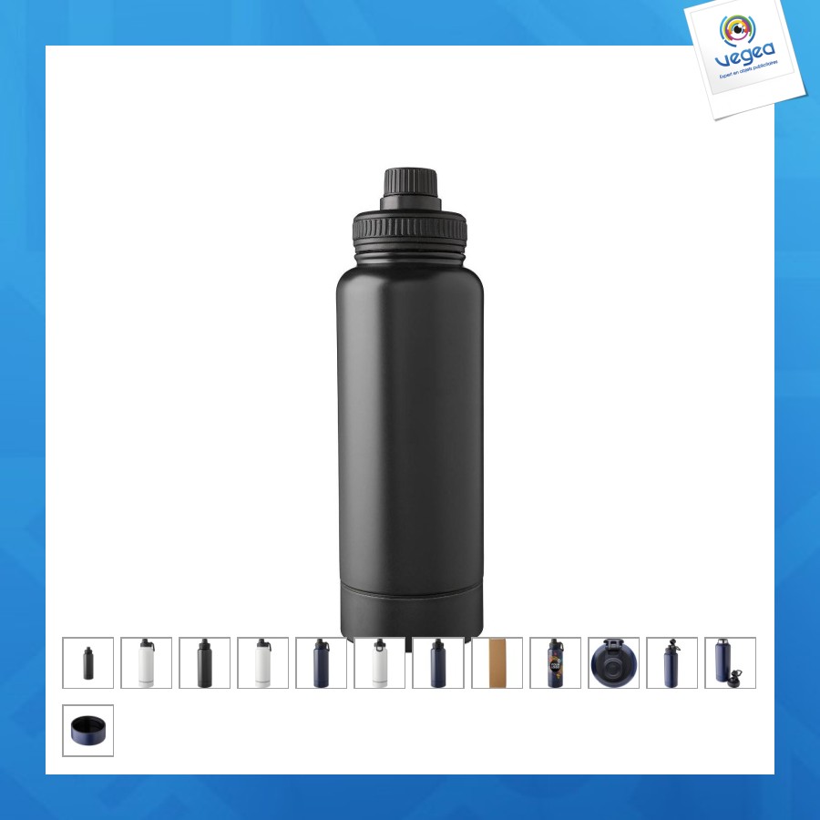 Gourde isotherme personalizable de 1 000 ml en acier inoxydable nathaniel
