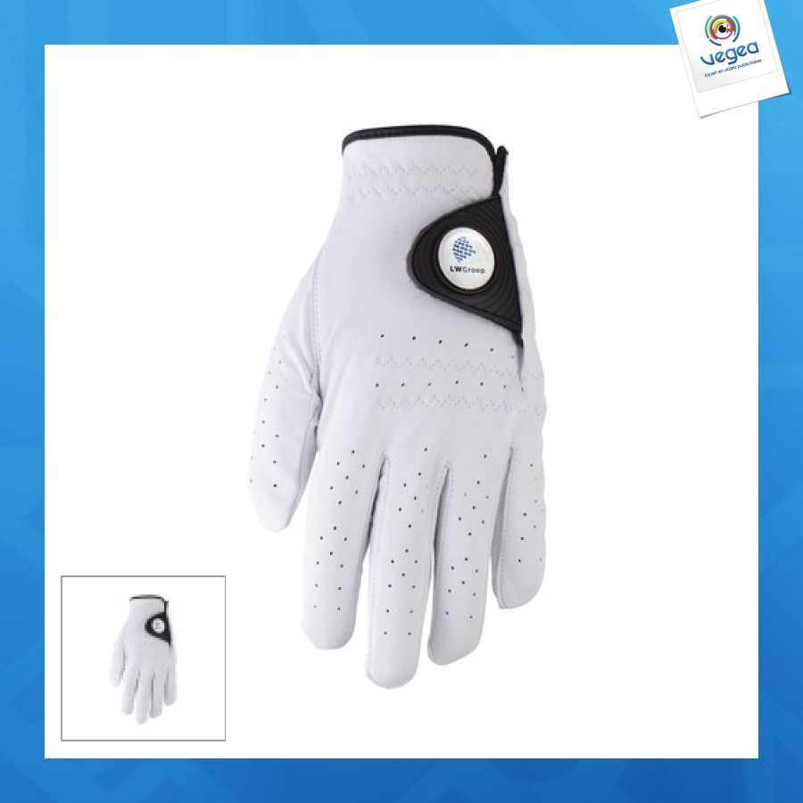 Guante de golf personalizable de piel
