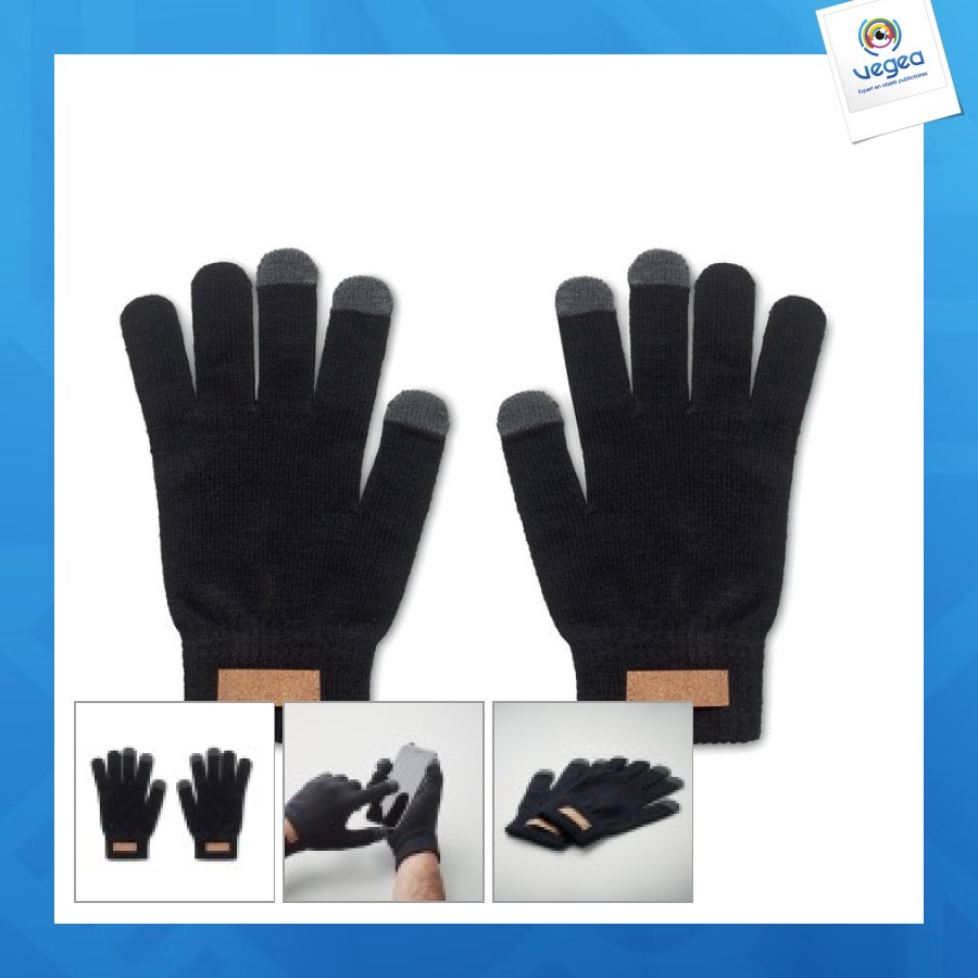 Guantes táctiles personalizables rpet