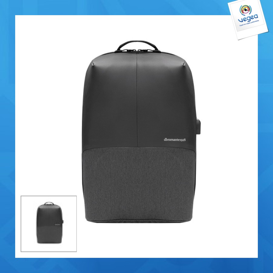 Helsingborg - recycled backpack 16 - charcoal - mochila rpet 16