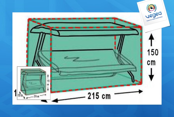 Housse de promoción balancelle polyéthylène 150 x 155 x 215 cm