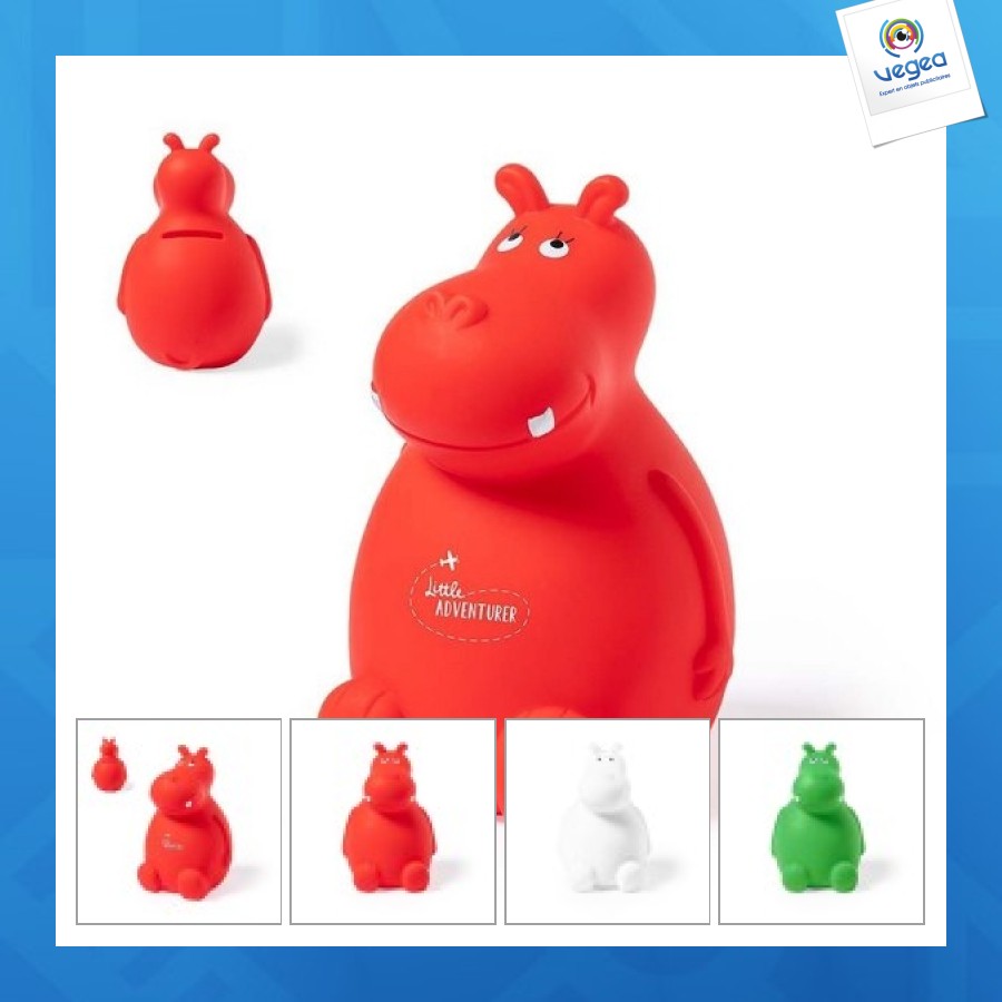 Hucha personalizable hipopótamo