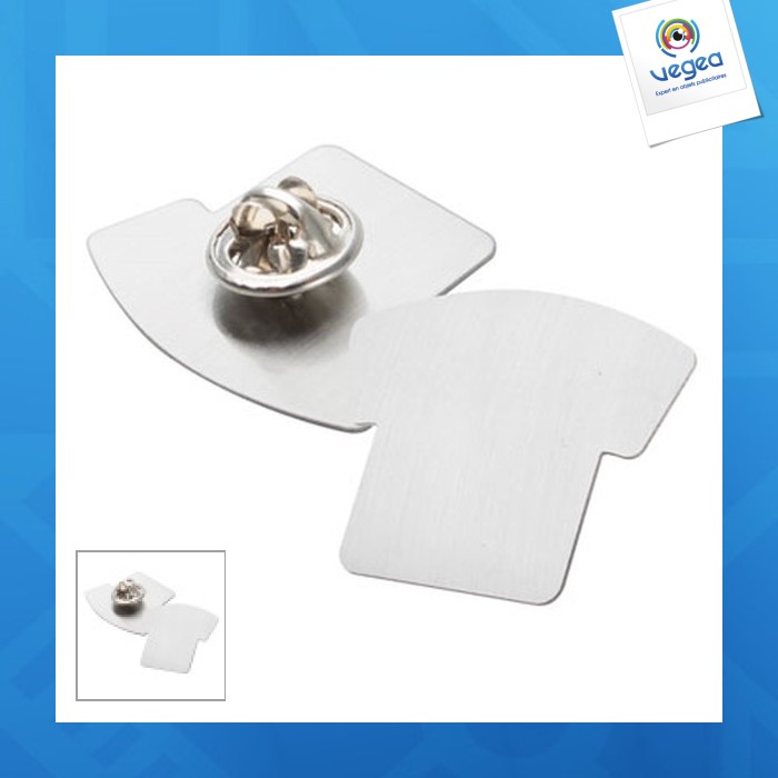 Insignia personalizable metálica con truco