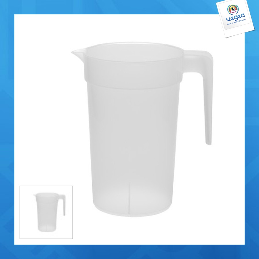 Jarra reutilizable de 1,5 l de polipropileno pp esmerilado